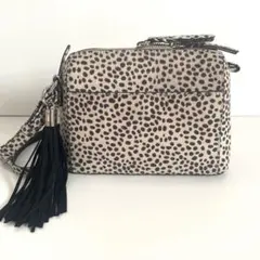 ニコアンド オリジナルミニタッセルお財布ショルダーバッグ ダルメシアン