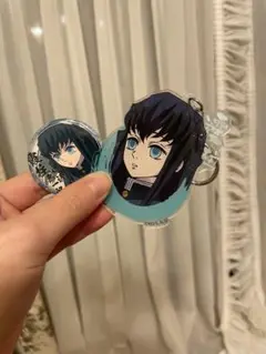 時透無一郎　アクリルキーホルダー　缶バッチ