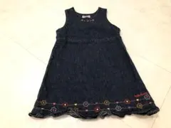 ミキハウス　ワンピース　ジャンパースカート 120cm 110 デニム　オールド