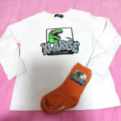 XLARGE KIDS 恐竜 長袖カットソー ソックスセット 120