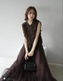 レースレイヤードスリットジャケット+ チュールボリュームスカート