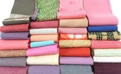 9-11-3着物小はぎれセット【30枚】正絹ちりめん地他 古布