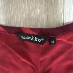 marimekko 赤黒幾何学模様 ワンピース XS