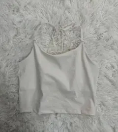H&M クリーム色 ヨガウェア タンクトップ サイス　Sのサムネイル