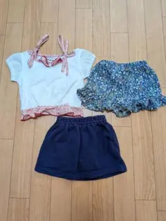 ベビー服 半袖トップス ボトムス 3点まとめ売り 90〜95cm 女の子　夏物