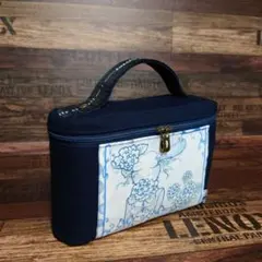 ❀Flora Bleu Patches❀横長バニティポーチ/ロラライハリス