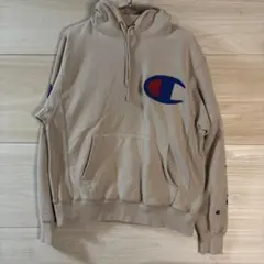 Champion Reverse Weave パーカー M ベージュ 古着