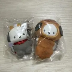 サンリオ ちびっとも シークレットキーホルダー 天使と小悪魔 ポチャッコ 和菓子