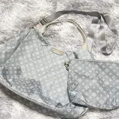 美品✨russet ラシット 2WAY ショルダーバッグ ポーチ付きブルーグレーのサムネイル