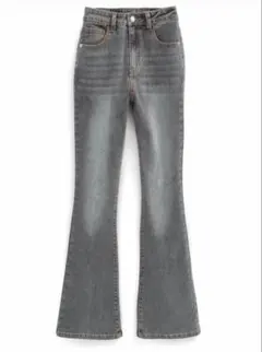 GRL セミフレアデニムパンツ cu508 グレー