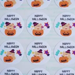ハロウィンくまさん『HAPPY HALLOWEEN』2種シール♥1シート48枚