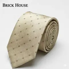 BRICK HOUSE ブリックハウス シルク ネクタイ スクエアドット 小紋柄