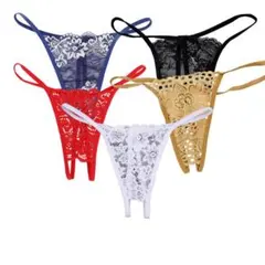 オープンクロッチTバック　5枚セット　No.2