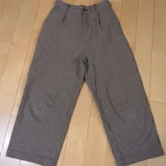 アースミュージックアンドエコロジー　ワイドパンツ　チェック　Mサイズ