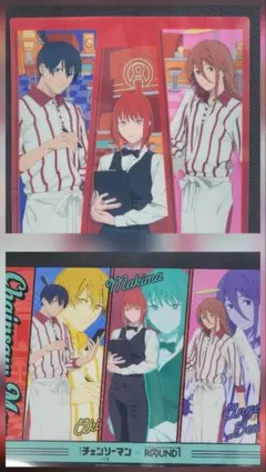 ラウンドワン　チェンソーマン　コラボ　B4プラマット　マキマ　天使　早川　2種