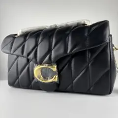 COACH タビー ショルダー バッグ 26・キルティング ブラック