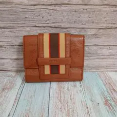 FURLA フルラ 3つ折り財布 ブラウン レザー レディース