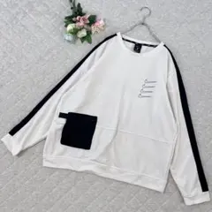 ナイキ【XL】スウェット　フラップ付きポケット　モノトーン　スポーティ　ゆったり