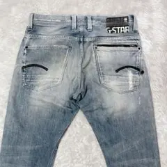 G-STARRAW ジースターロウ 3301 ストレートデニム ダメージ加工のサムネイル