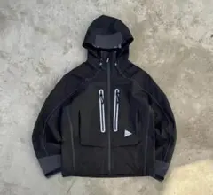 ブラック フード付きアウトドアジャケットL