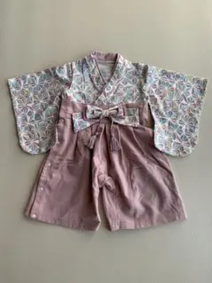 80cm【mocmof】ロンパース袴 女の子 ピンク 記念日