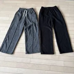 裏起毛コーデイロイパンツ、裏起毛スエット生地パンツ2枚セット