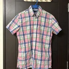 TOMMY HILFIGER 半袖チェックシャツ Sサイズ