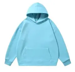 水色 フード付き スウェット