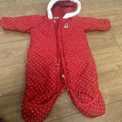 ミキハウスベビー 防寒ツーウェイオール　赤