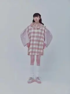 MIKIOSAKABE チェックフリルブラウスのサムネイル