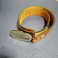 激レア1983年製 ハーレーダビッドソンBaron社製 真鍮バックル 本革ベルトのサムネイル