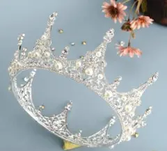 シルバー ティアラ クラウン 結婚式 パール