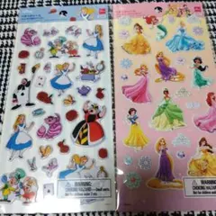 ペタペタシール　ふしぎの国のアリス　ディズニープリンセス　新品　未使用　ダイソー
