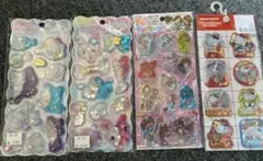 サンリオ　キティ ラブ友キラリンウォーターシールまとめ売り4枚セット　レア　希少