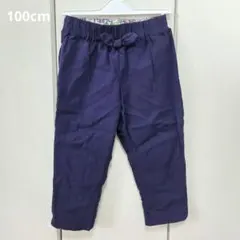 未使用品 3can4on 花柄 ネイビー パンツ 100cm
