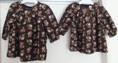 【試着のみ】２枚Set Gap baby ワンピース フラワー柄 80サイズ