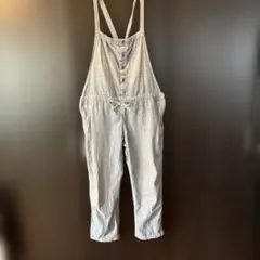 グレー サロペット ボタン付き 肩調整可能　春夏