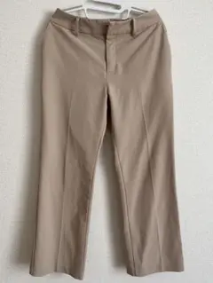 【最終値下げ】ベージュ ストレートパンツ ウエストゴム Lサイズ