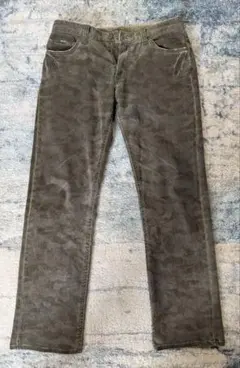 グレー系迷彩 ストレートデニム