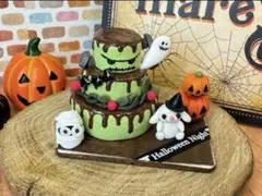 ラスト①!ミニスイーツ♡ハロウィンデラックスセット♡樹脂粘土♡ミニチュア♡ケーキ