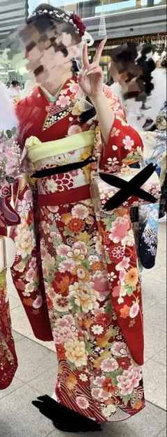 週末限定お値引き中　振袖フルセット➕着付け小物➕肌着➕着物補正着➕ショール➕足袋