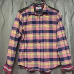 Tommy 長袖シャツ ピンク系 チェック柄