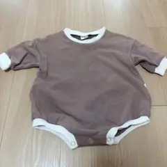 the.lala 韓国子供服 長袖 ロンパース ブラウン XS 60-70