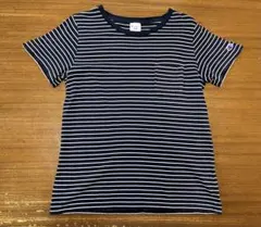 Champion ストライプ 半袖Tシャツ レディースLサイズ　胸ポケット付