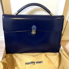 【新品未使用】PHILIPPE VENET ネイビー ビジネスバッグ