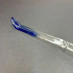 茶道具 ガラス茶杓 ブルー 硝子