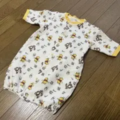【未使用】西松屋　プーさん　キルティング　ロンパース　50〜60