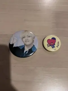 BTS 缶バッジ　テヒョン、テテ、TATA