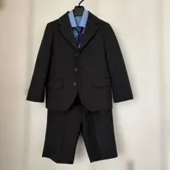 フォーマルスーツ 110サイズ 黒ストライプ
