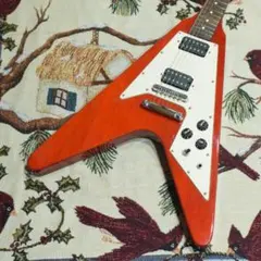 グラスルーツ ESP フライングV ミニギター アンプ内蔵 GR-FV-32 赤